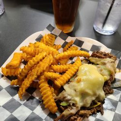 Puck's Sports Bar & Grill - Roast Beef sandwich w/o bread. Very good.