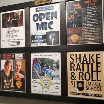 Friendly Coffee Lounge - The Wall Of Entertainment - Music Venues Near Me - Berwyn, Illinois