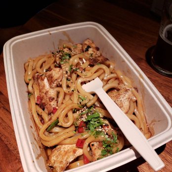 Casa La Rubia - Chicken udon noodles with spicy thai chili - Breweries Near Me - Miami, Florida Casa La Rubia - Chicken udon noodles with spicy thai chili - Breweries Near Me - Miami, Florida