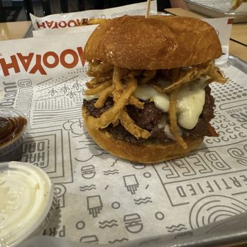 MOOYAH Burgers, Fries & Shakes - Bacon Cheeseburger - Burgers Near Me - Irvine, California
