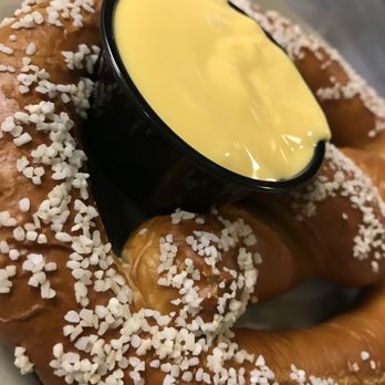 The Local Bar - a pretzel with a dipping sauce - Bars Near Me - Strongsville, Ohio