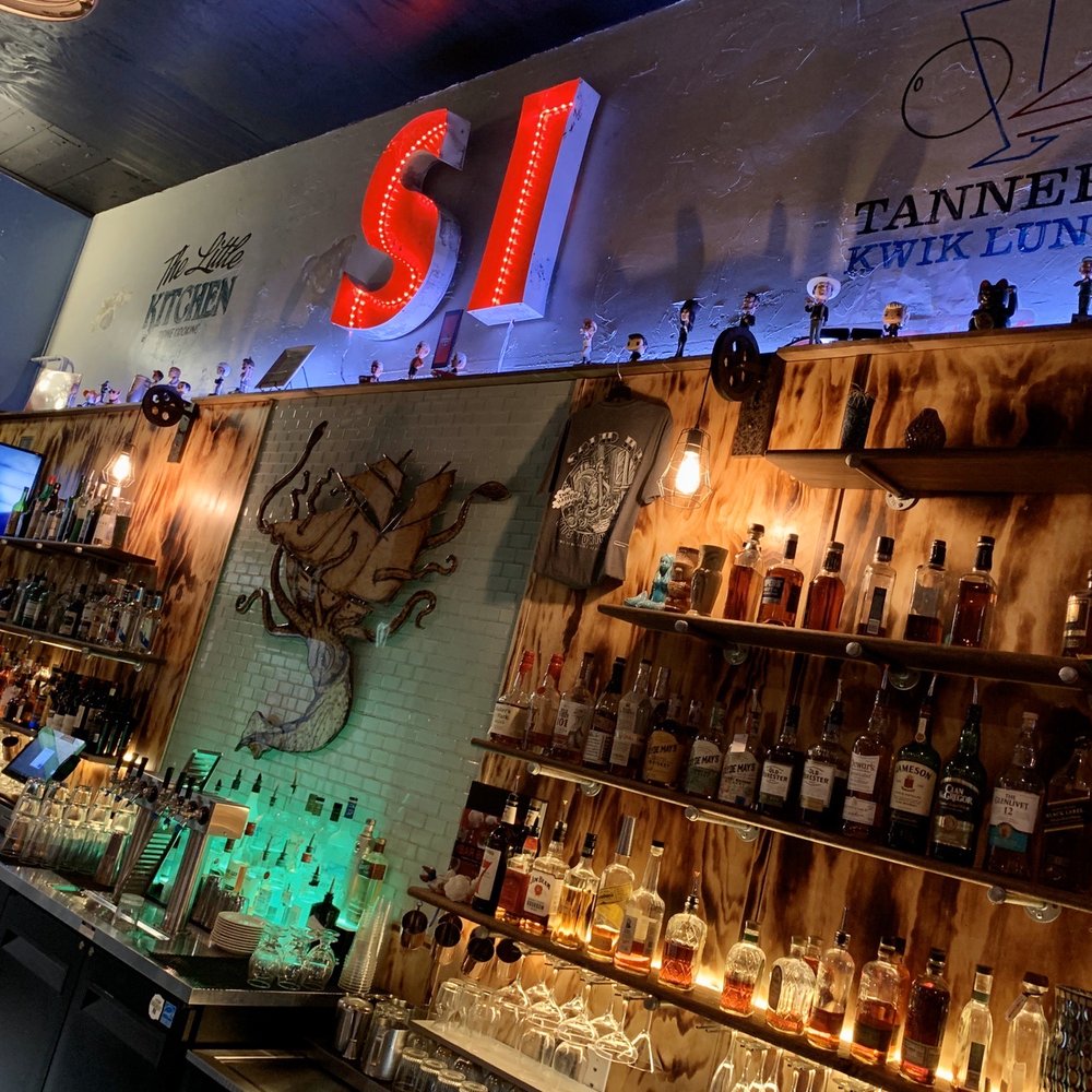Squid Ink Eclectic Eats & Drinks - Bar area. Pretty original, love the squid - Gastropubs Near Me - Mobile, Alabama