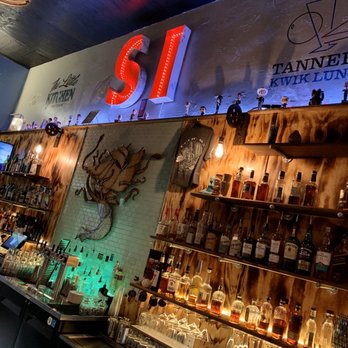 Squid Ink Eclectic Eats & Drinks - Bar area. Pretty original, love the squid - Gastropubs Near Me - Mobile, Alabama
