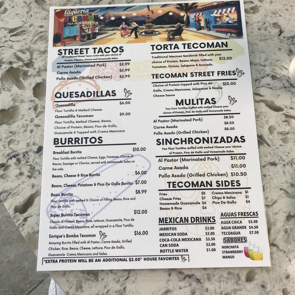 Taqueria Tecoman - Menu - Desserts Near Me - Eureka, California Taqueria Tecoman - Menu - Desserts Near Me - Eureka, California