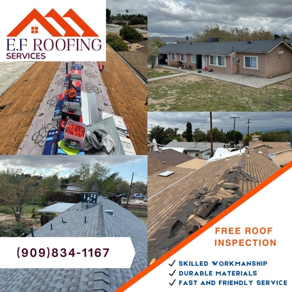 Slide of EF Roofing Services