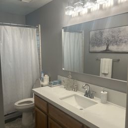 New Quartz Counter and Sink. New Quartz Counter and Sink.