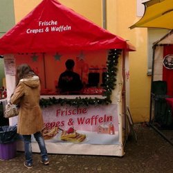 Froyogu - Verkaufszelt unterwegs auf dem Weihnachtsmarkt