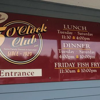 5 O'Clock Club - Sign - American Near Me - Pewaukee, Wisconsin 5 O'Clock Club - Sign - American Near Me - Pewaukee, Wisconsin