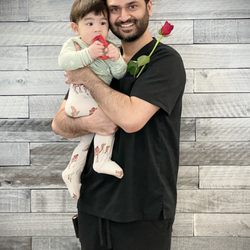 Dental Care With Amore - Dr. Patel with His Son