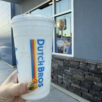Dutch Bros Coffee - Dirty Soda: Pineapple, soft top, half sweet, sweet cream=HEAVEN - Juice Bars & Smoothies Near Me - Chula Vista, California