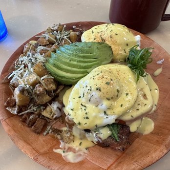 My Cafe - BEAST with nice and crispy truffle potatoes. (Bacon, eggs, avocado, spinach, and tomatoes). - Breakfast & Brunch Near Me - Kapolei, Hawaii My Cafe - BEAST with nice and crispy truffle potatoes. (Bacon, eggs, avocado, spinach, and tomatoes). - Breakfast & Brunch Near Me - Kapolei, Hawaii
