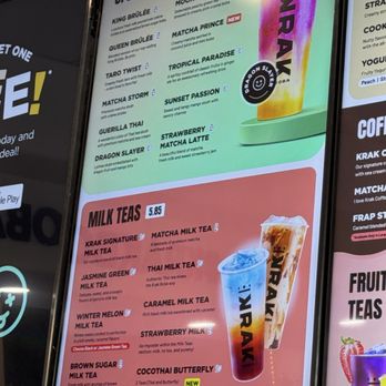 Krak Boba - Menu - Bubble Tea Near Me - Long Beach, California