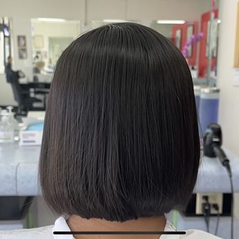 Luke's Salon - My after!  Wish I could upload the video showing how evenly my hair moves with me. - Hair Salons Near Me - Reseda, California