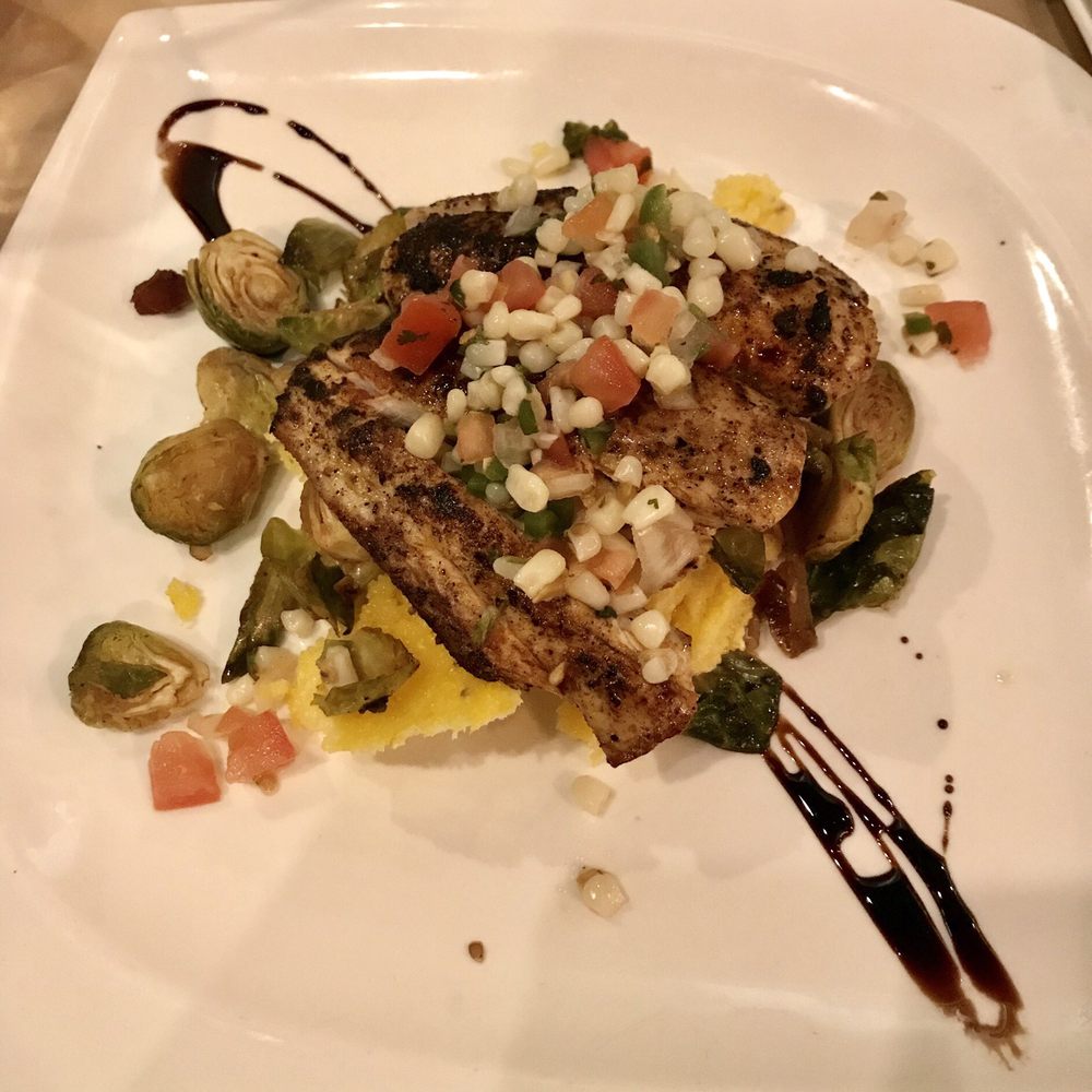 Chef's Palette Restaurant & Bar - Mahi with Brussel sprouts - New American Near Me - Cary, North Carolina Chef's Palette Restaurant & Bar - Mahi with Brussel sprouts - New American Near Me - Cary, North Carolina