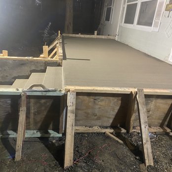 DFW Construction Works - Poured new front porch with light broom finish - General Contractors Near Me - Dallas, Texas