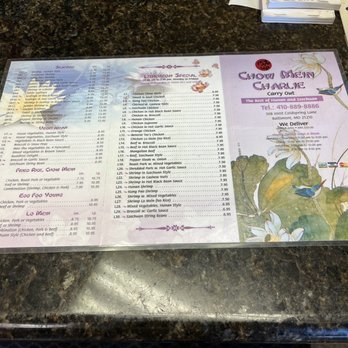 Chow Mein Charlie - Menu - Chinese Near Me - Baltimore, Maryland
