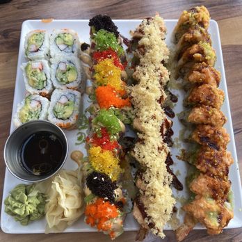 Lucky AF - From left to right: California Roll Boujie AF* Lucky AF Harley Quinn* - Asian Fusion Near Me - Richmond, Virginia Lucky AF - From left to right: California Roll Boujie AF* Lucky AF Harley Quinn* - Asian Fusion Near Me - Richmond, Virginia