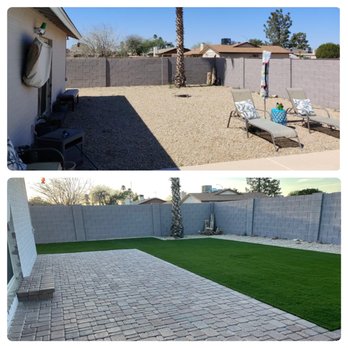 Phoenix Outdoor Living - Before (above), after (below) - Irrigation Near Me - Surprise, Arizona Phoenix Outdoor Living - Before (above), after (below) - Irrigation Near Me - Surprise, Arizona