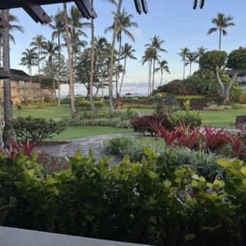 Hukilau Lanai - view of the gardens - Seafood Near Me - Kapaa, Hawaii Hukilau Lanai - view of the gardens - Seafood Near Me - Kapaa, Hawaii