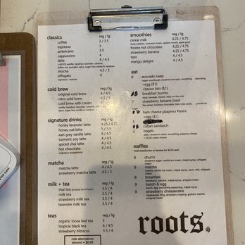 Roots Cafe - Menu - Cafes Near Me - Cerritos, California