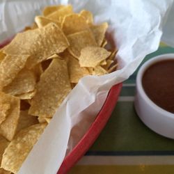 G’s Molcajete - Salsa was good flavor, chips were all broken