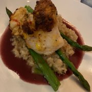 Photo of Blue Moon Fish - Lauderdale by the Sea, FL, United States. Blue Crab & Corn Roasted Grouper