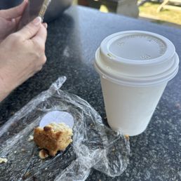 Little bit of scone... we'll see who gets the last bite.