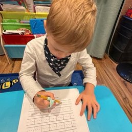 My son is learning to write! My son is learning to write!