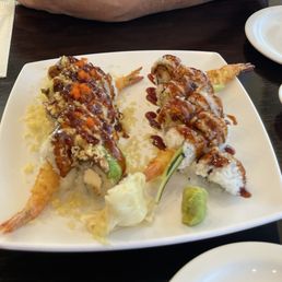 Tornado sushi and shrimp tempura sushi rolls Tornado sushi and shrimp tempura sushi rolls