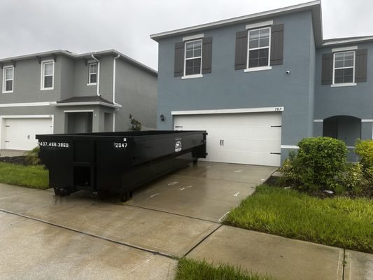 Delivered dumpster for kitchen and floor remodel - Delivered dumpster to customer in Davenport for kitchen and floor remodel