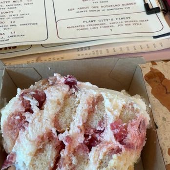 Mighty Fine - Dessert (like a strawberry tiramisu) - Burgers Near Me - Tampa, Florida Mighty Fine - Dessert (like a strawberry tiramisu) - Burgers Near Me - Tampa, Florida