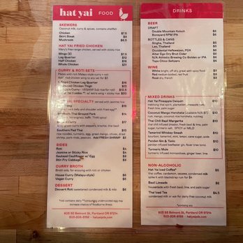 Hat Yai - Menu - Thai Near Me - Portland, Oregon Hat Yai - Menu - Thai Near Me - Portland, Oregon