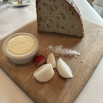 Clark's Oyster Bar - Austin - The best bread!! With radishes and butter - Seafood Near Me - Austin, Texas