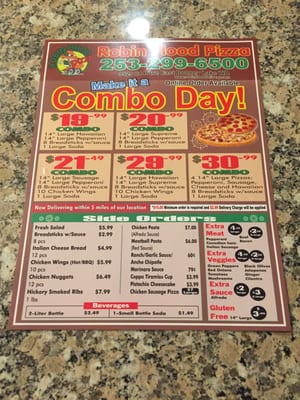 Menu photo 2 Robin Hood Pizza Bonney Lake, WA Menu photo 2 Robin Hood Pizza Bonney Lake, WA