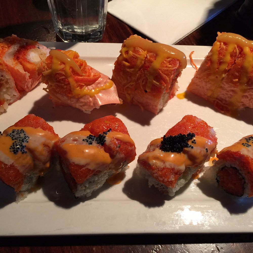 Buddha - The Angry Dragon roll. I forgot the name of the other one I ordered. But the sushi was great! - Asian Fusion Near Me - Rye Brook, New York Buddha - The Angry Dragon roll. I forgot the name of the other one I ordered. But the sushi was great! - Asian Fusion Near Me - Rye Brook, New York