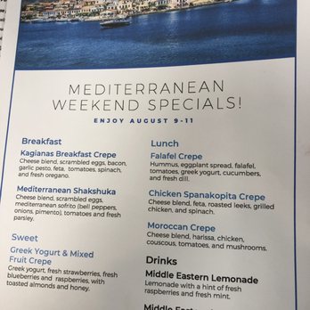 Kaffe Crepe - Temporary specials menu - Creperies Near Me - Reno, Nevada