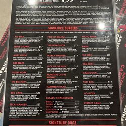 Matty G's Steakburgers - Menu