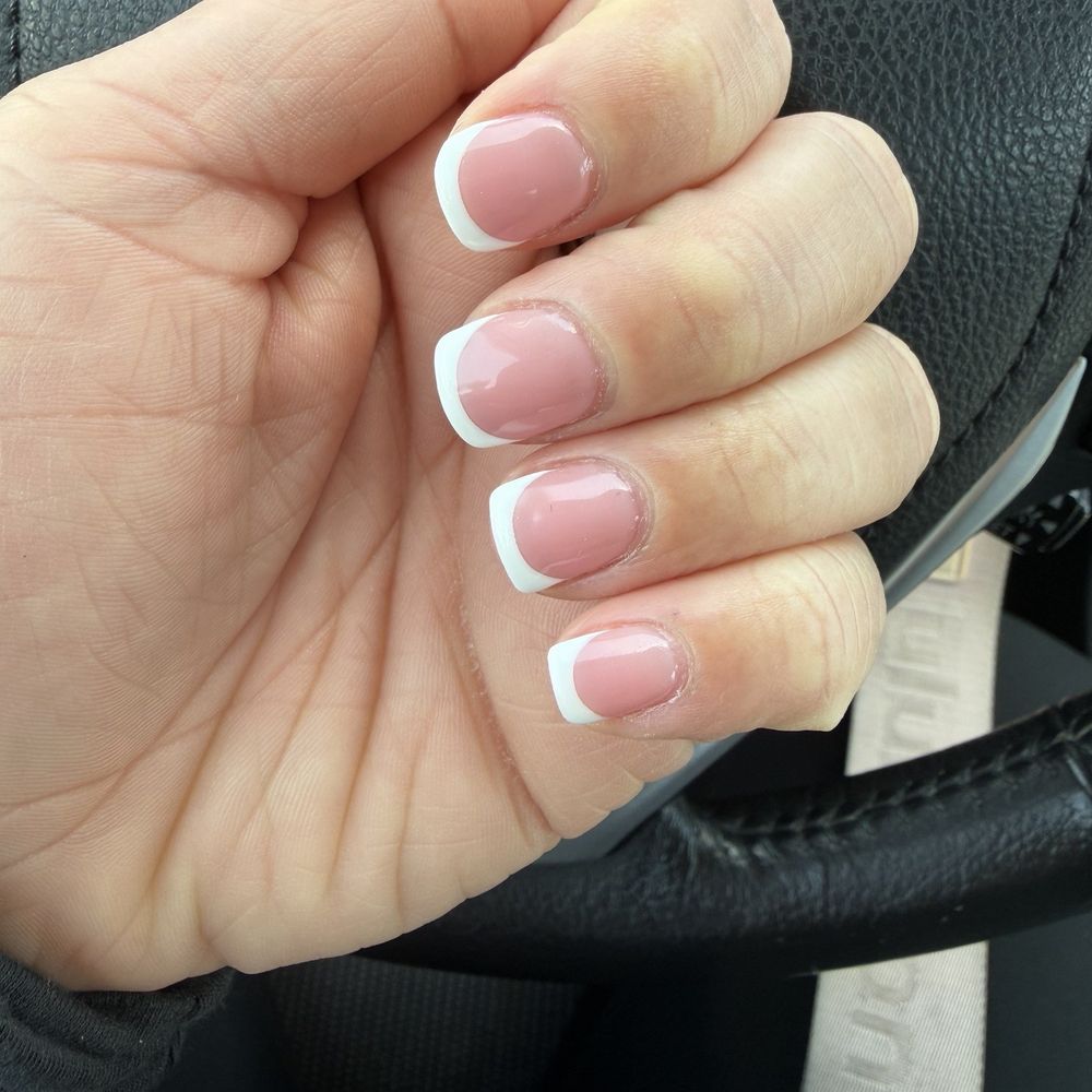French tip on my natural nails.
