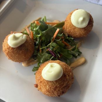 Red 36 - Special crab Rangoon fritters - Seafood Near Me - Mystic, Connecticut Red 36 - Special crab Rangoon fritters - Seafood Near Me - Mystic, Connecticut