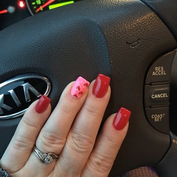 Center Nails - Love the ladies at Center Nails!! Valentines Day Nails - Nail Salons Near Me - Dupont, Washington