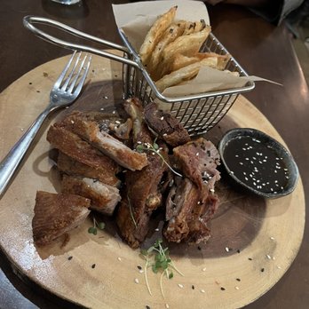 ORO Restaurant & Lounge - Crispy duck with scallion cakes - Tapas/Small Plates Near Me - Raleigh, North Carolina