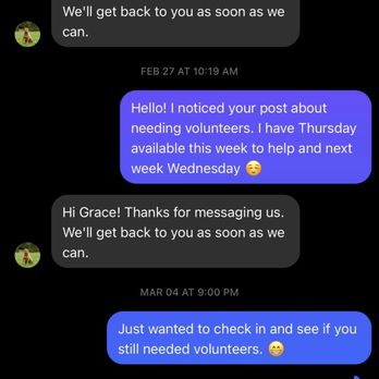Woods Creek Rescue - Never actually responding just always getting an auto response. - Pet Adoption Near Me Woods Creek Rescue - Never actually responding just always getting an auto response. - Pet Adoption Near Me