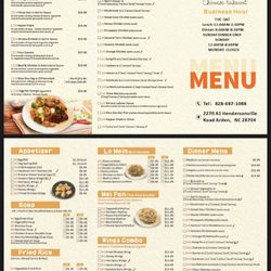 King Kitchen - Menu December 2023.