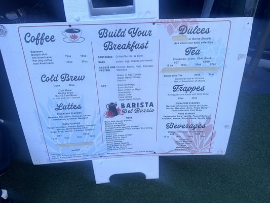 Menu photo 2 Barista Del Barrio Tucson, AZ