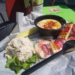 Chicken salad and potato soup Chicken salad and potato soup