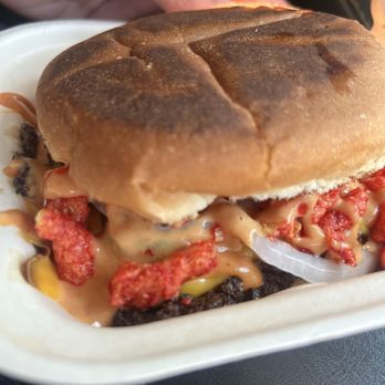 Crazy Burger - 3. Flamin Hot Cheeto Crazy Burger Plate - Burgers Near Me - North Hollywood , California