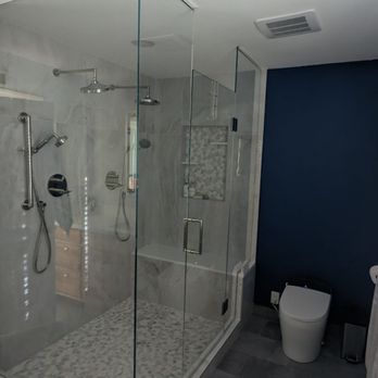 B W Tile and Sons - 24x48 porcelain tiles, mosaic Pebble floors - Flooring Near Me - Costa Mesa, California