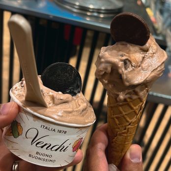 Venchi - Cremino flavor gelato cone and in a cup - Ice Cream & Frozen Yogurt Near Me - New York, New York Venchi - Cremino flavor gelato cone and in a cup - Ice Cream & Frozen Yogurt Near Me - New York, New York