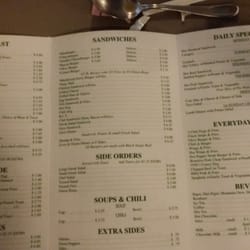 The Corner Cafe - The menu.