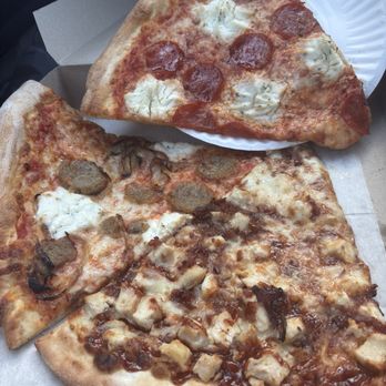 Three Fellas Pizza - 3 different kids of slices - Pizza Near Me - Marlborough, Connecticut